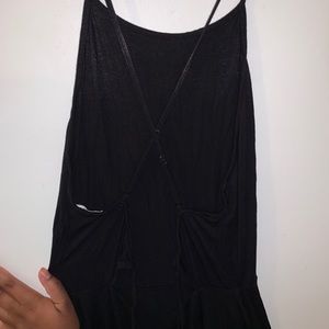 Garage Black skater dress with cross back